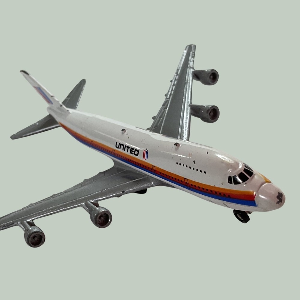 Ertl United Airlines Boeing 747 Diecast Airplane Vintage Saul Bass Livery Toy